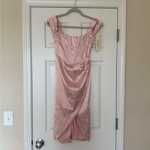 Perfect Corset NYC Elegant Pink Dress with Corset Top